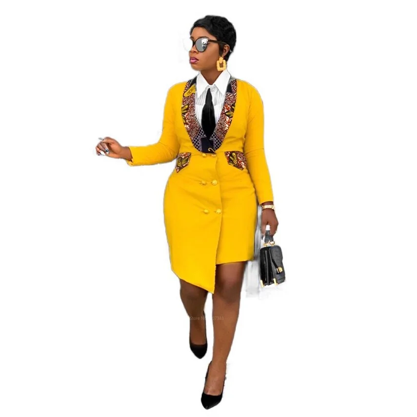Dashiki Bodycon Office Dress - Image 5