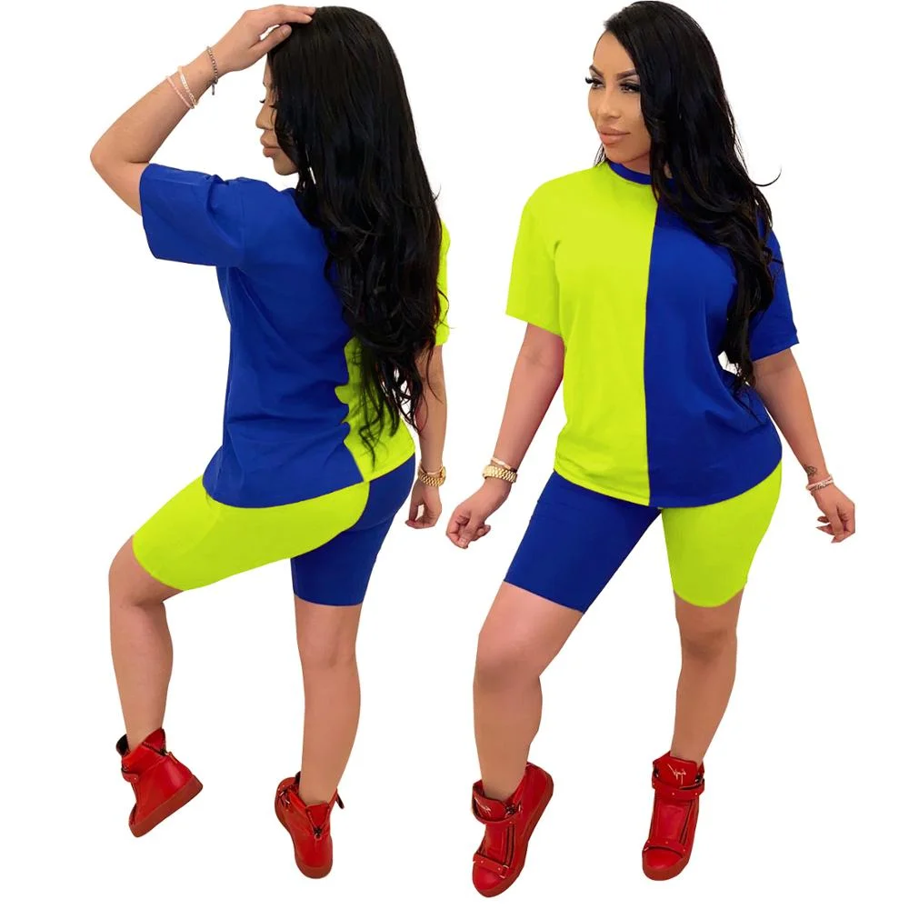 Patchwork 2 Piece Summer Outfit - Image 3
