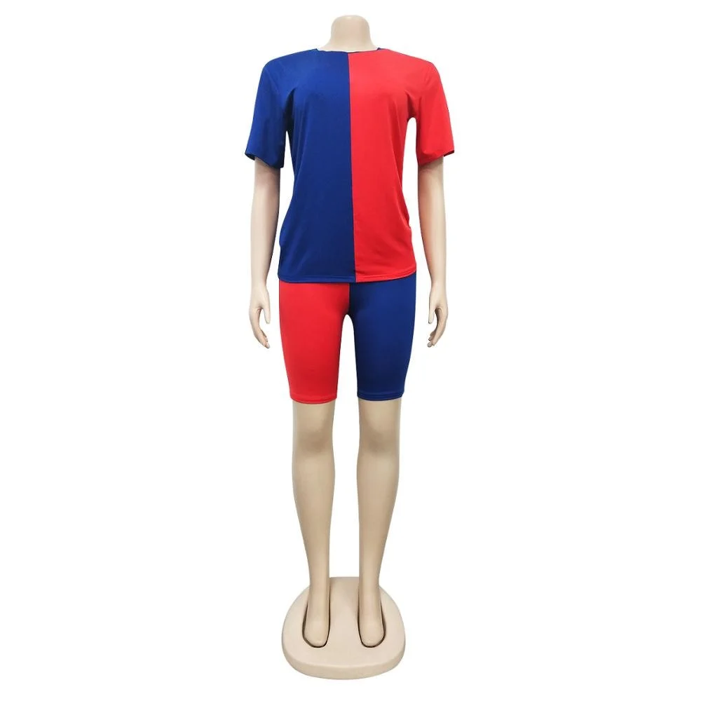 Patchwork 2 Piece Summer Outfit - Image 5