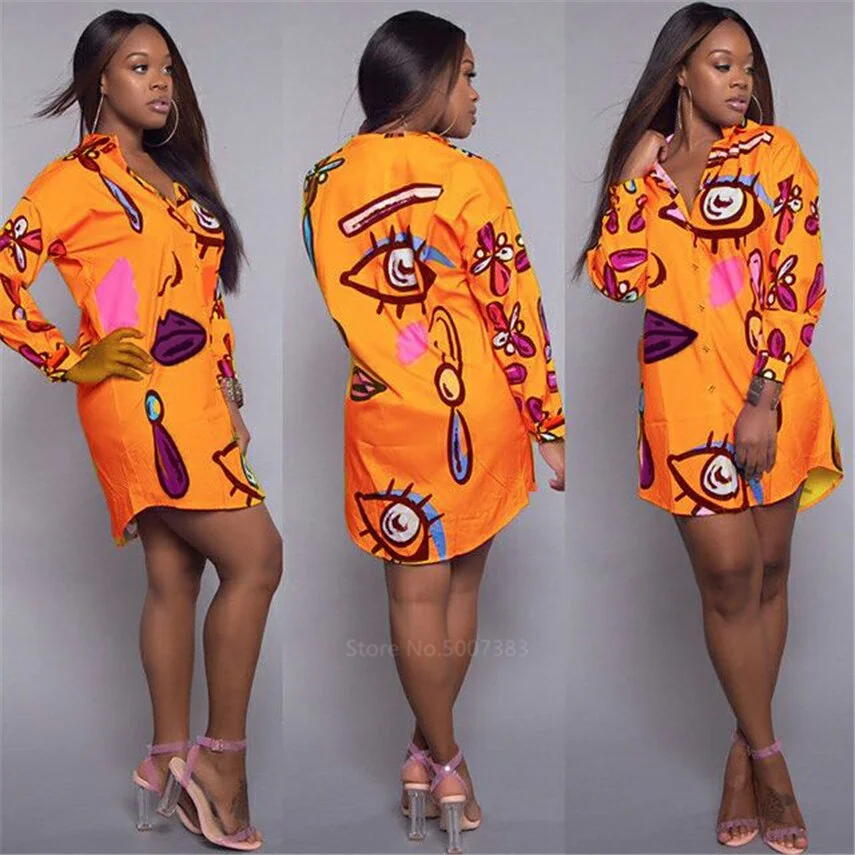 Dashiki Shirt Dress - Image 2