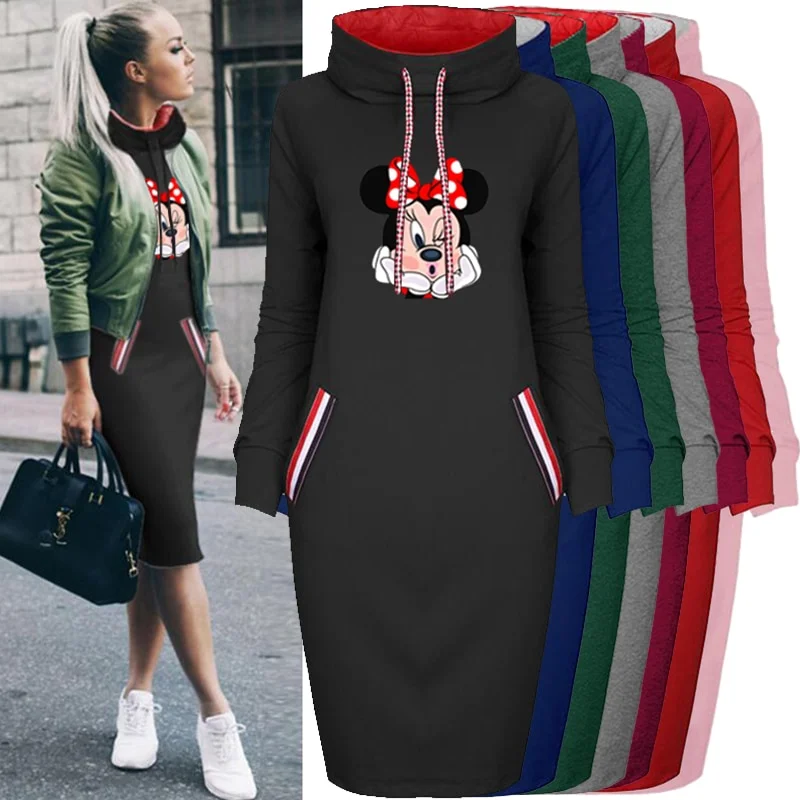 Cartoon Mouse Print Dress