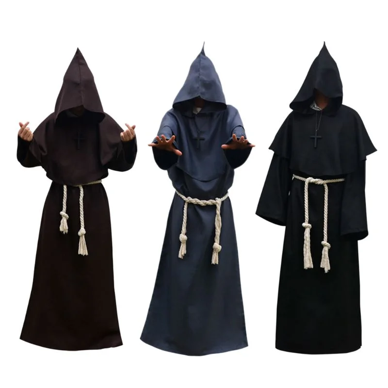 Robe Hooded Cloak Unisex Halloween Costume