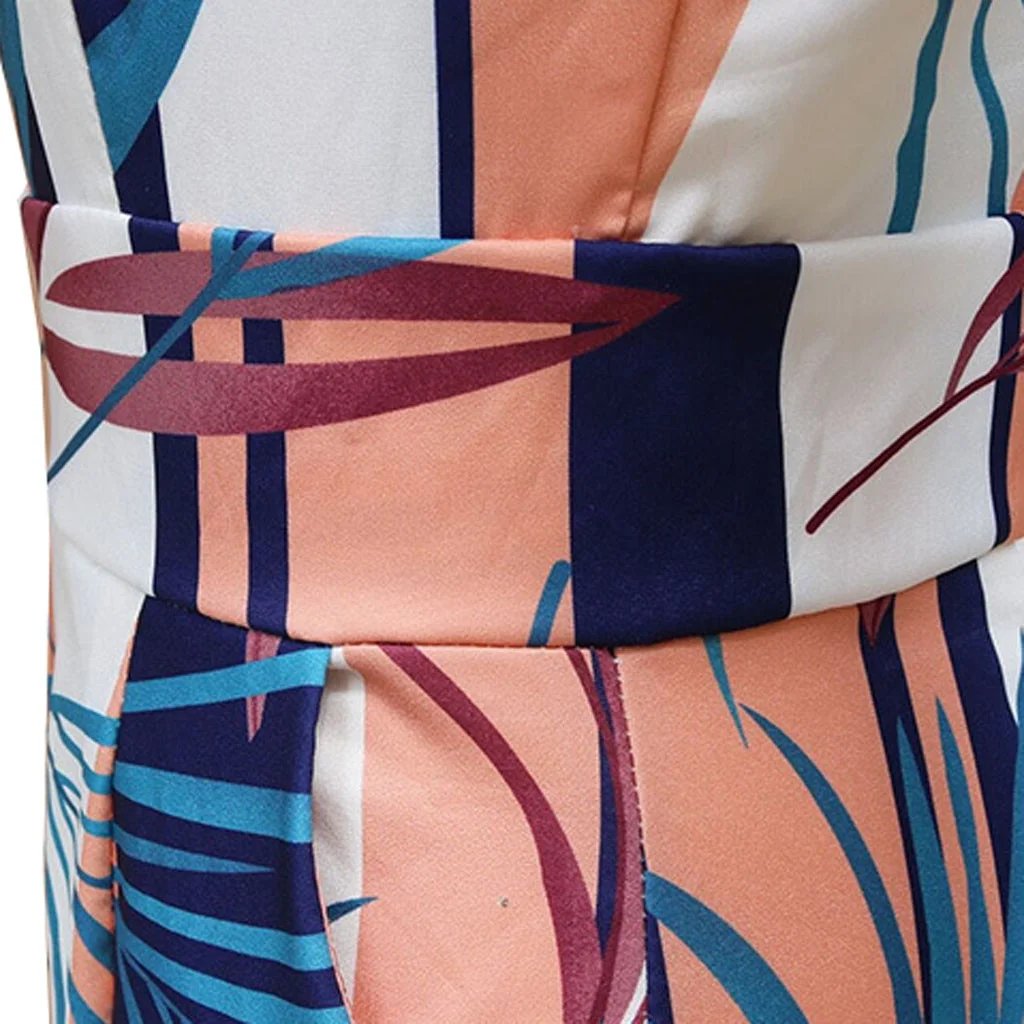 Floral Print Women Jumpsuit - Spaghetti Strap - Image 5