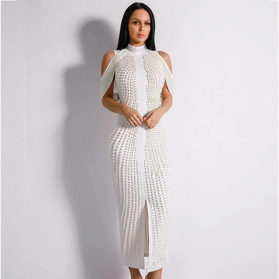 White Crystal Club Dress - Image 2