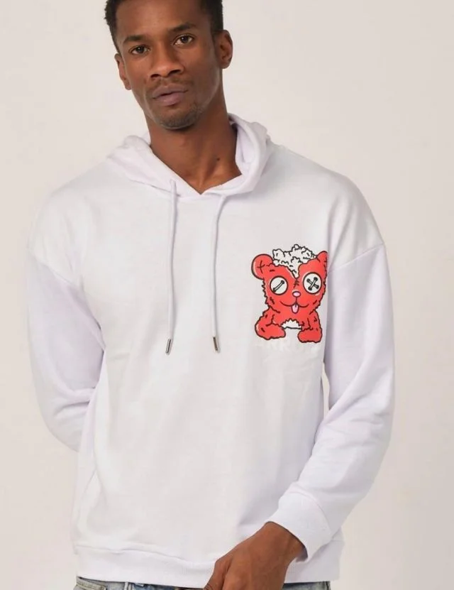 White Invasion Hoodie by Elak Fashion Dubai