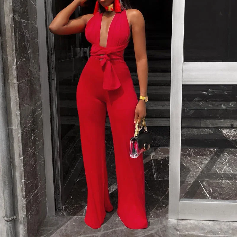 Multi-way V Neck Sexy Jumpsuits