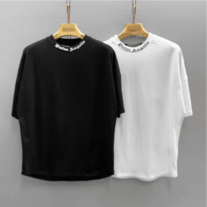 Palm Angels Letter Logo Unisex Round Neck T-shirt
