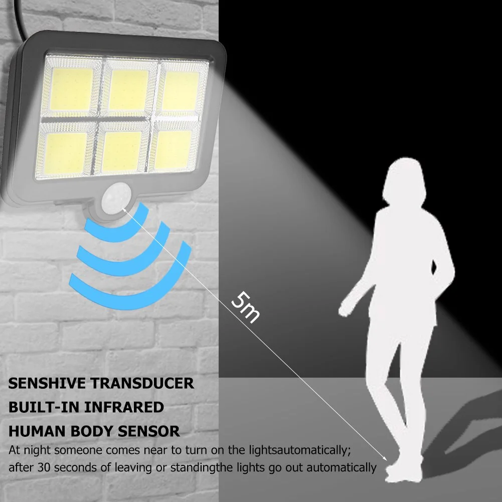 Solar Motion Sensor Wall Light with Remote Control - Image 6