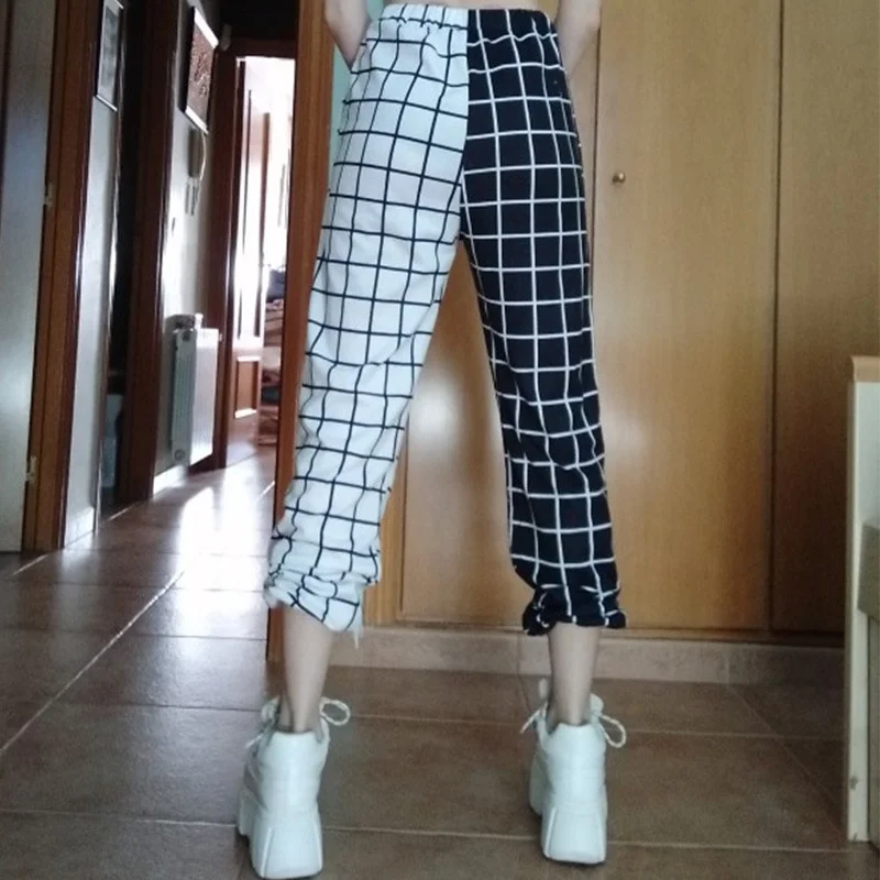 Harajuku Vintage Plaid & Patchwork Pants - Image 3