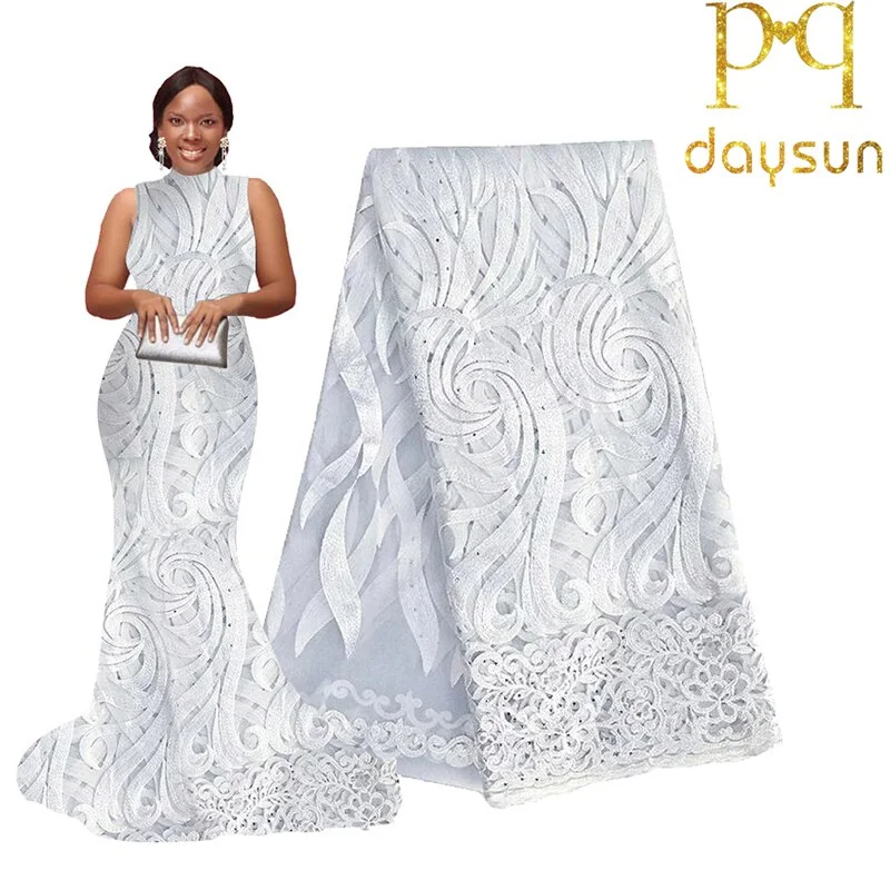 High Quality Gold Guipure Nigerian Lace Fabric - Image 2