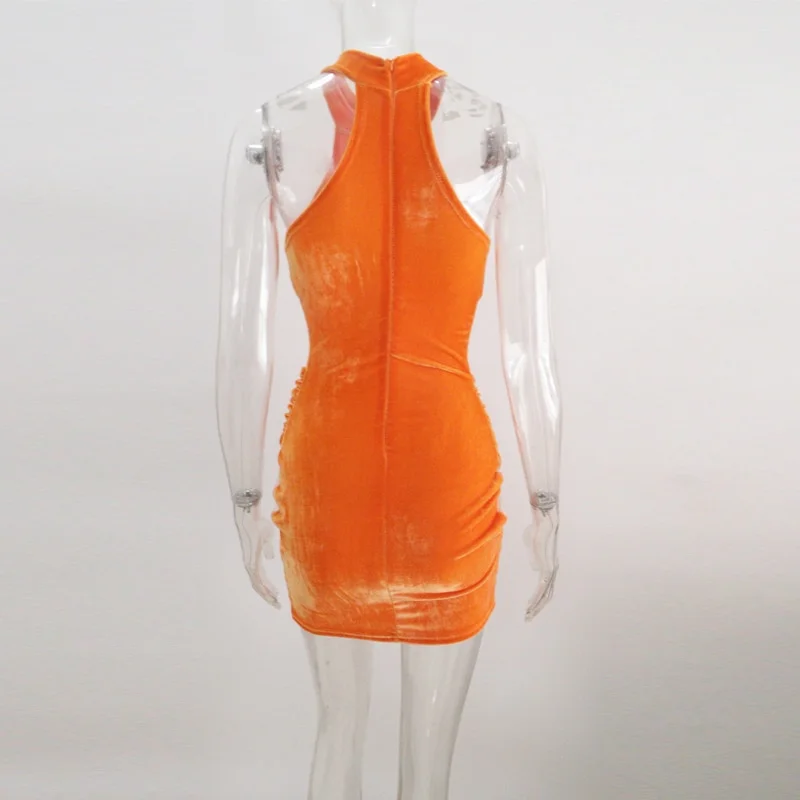 Beyprern New Chic Hollow Out Velvet Mini Dress - Image 6