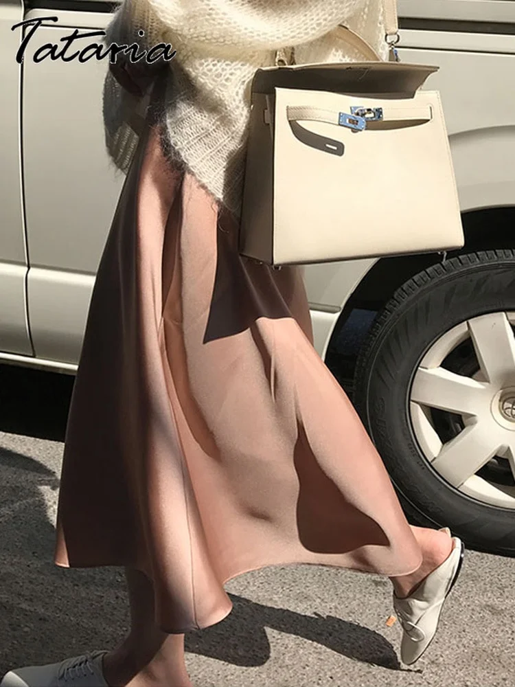 Korean Style Satin Skirts for Women - Image 6