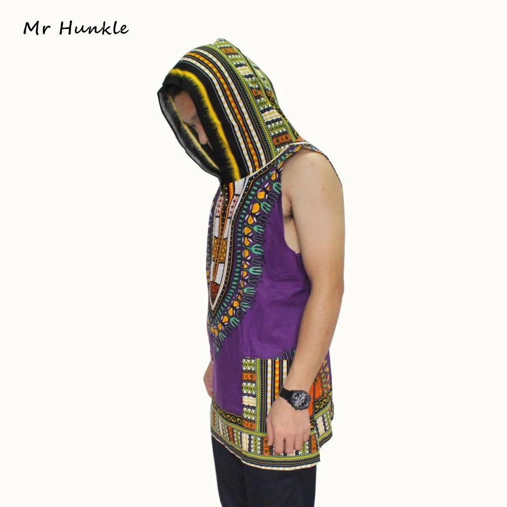 Mr Hunkle African Print Sleeveless Dashiki