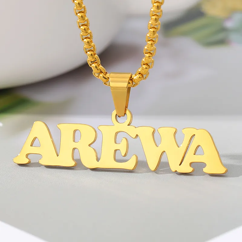 Personalized Nameplate Necklace Ayn Store 