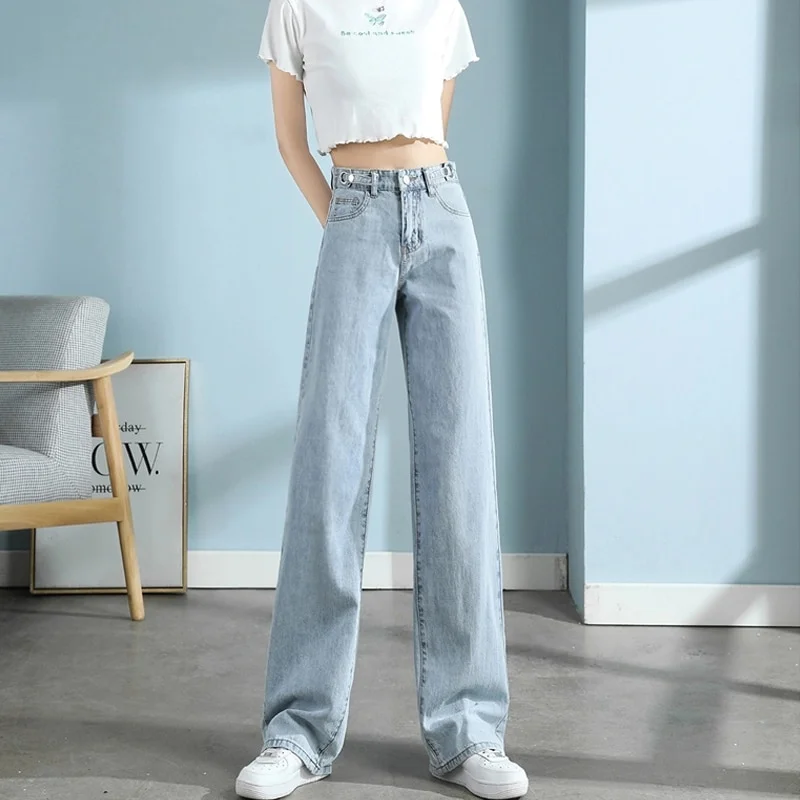 Cowboy Fashion Jeans Woman Wide Pants - Image 4