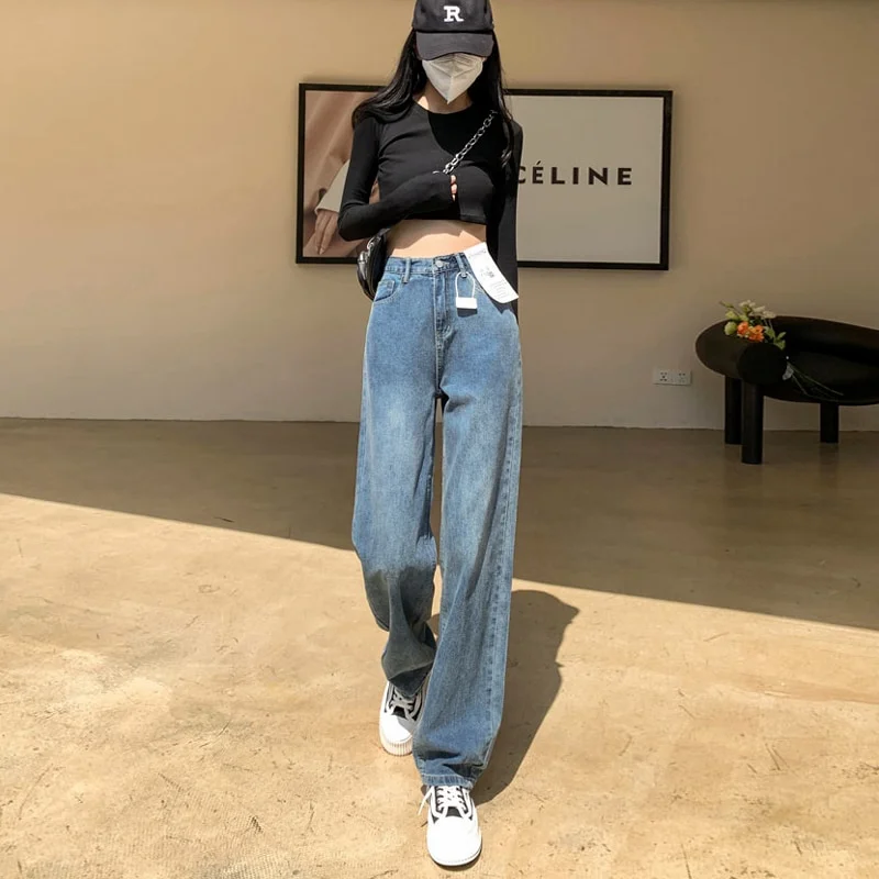 Cowboy Fashion Jeans Woman Wide Pants - Image 5
