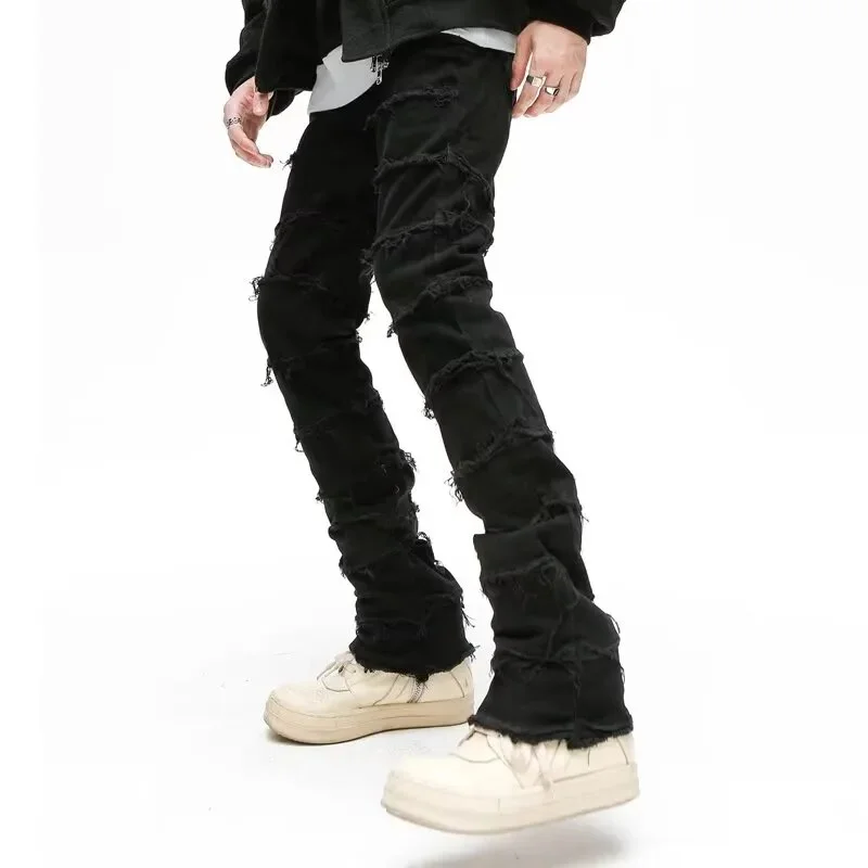 Grunge Stacked Jeans - Image 4